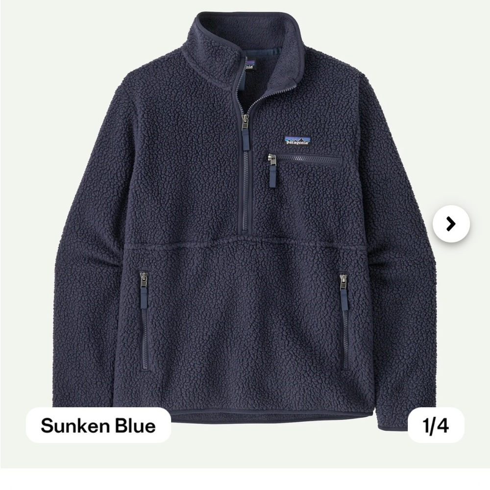 Patagonia Women’s Half Zip-Up Fleece in Navy Blue